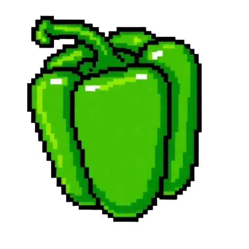 Bell pepper in the bed
